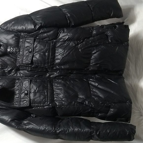 RARE! LJR JR Puffer Coat Zip/Snap Button Closure Sz.L - Picture 3 of 15